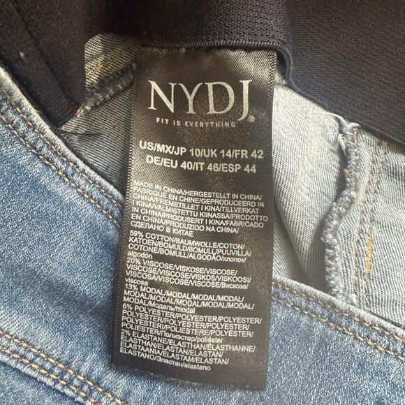 NYDJ Curves 360 Sculpt Pull On Jegging Jeans Release Hem Crop Jeans Size 10 - Picture 7 of 7